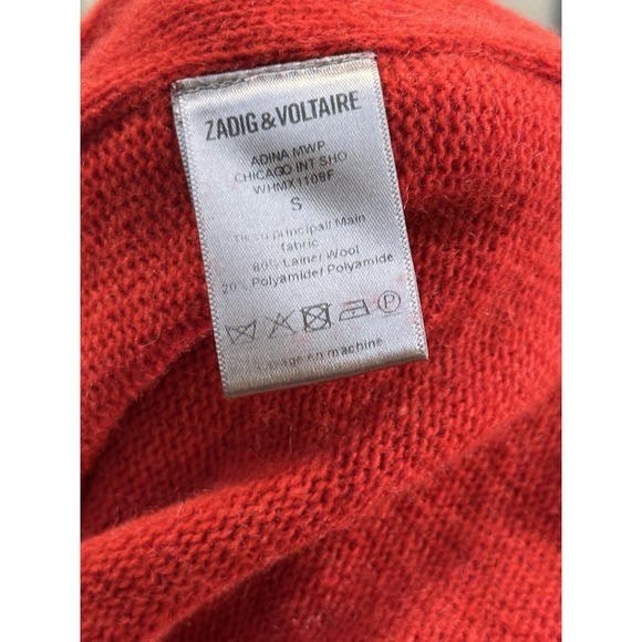 Zadig & Voltaire Chicago Bulls Sweater Women Small NBA Basketball Distressed - Picture 12 of 16